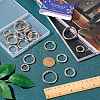 SUNNYCLUE 32Pcs 4 Styles Zinc Alloy Spring Gate Rings FIND-SC0005-23-3