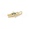 Brass Micro Pave Cubic Zirconia Pendants ZIRC-I356-17G-A08-2