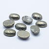 Oval Natural Pyrite Cabochons X-G-I125-10-14x10mm-2