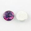 Half Round/Dome Tree Pattern Glass Flatback Cabochons for DIY Projects GGLA-Q037-25mm-M28-2