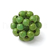 Round Woven Beads TURQ-JF-4MM-02-3