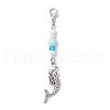 Ocean Theme Alloy Charm & Glass Beads Pendant Decorations HJEW-JM03157-05-2