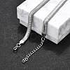 Non-Tarnish 304 Stainless Steel Herringbone Chains Necklaces X-NJEW-G340-03P-3