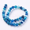 Natural Striped Agate/Banded Agate Beads Strands G-G582-10mm-10-2