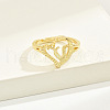 Brass Alphabet Adjustable Rings for Women WGC8F9D-22-1