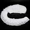 Gorgecraft 5 Yards Polyester Pleated Flower Lace Trim OCOR-GF0003-89A-7