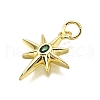 Brass Micro Pave Cubic Zirconia Pendants KK-Z100-17G-2