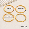 4Pcs Luxury Geometric Wave Zinc Alloy Bangles for Women's Daily Wear TW4371-3-5