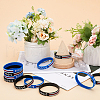 Gorgecraft 20Pcs 2 Colors Independence Day Theme Silicone Star Cord Bracelets Set Wristband BJEW-GF0001-15A-4