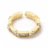 Cubic Zirconia Rectangle Open Cuff Ring KK-A180-41G-01-1