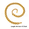 Unisex 304 Stainless Steel Curb Chains Necklaces MX1840-2-1