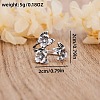Flower Zinc Alloy Cuff Rings for Women FS-WGFAA0D-01-2