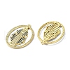 Rack Plating Brass Micro Pave Cubic Zirconia Pendants KK-R157-14E-G-2