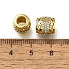 Brass Micro Pave Clear Cubic Zirconia European Beads ZIRC-I070-002G-2