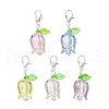 Tulip Acrylic Pendant Decorations HJEW-JM03082-02-2