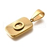 304 Stainless Steel Pendants STAS-S161-01O-G-2