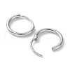 Rhodium Plated 925 Sterling Silver Huggie Hoop Earrings EJEW-K258-02A-P-2