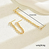 Brass Pave Clear Cubic Zirconia Tassel Stud Earrings LT4061-5