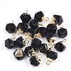 Electroplate Synthetic Black Stone Charms X-G-S344-08A-1