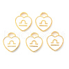 Light Gold Plated Alloy Enamel Pendants ENAM-R136-30-11-1