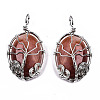 Natural Agate Pendants G-T131-21-4