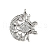 Brass Micro Pave Cubic Zirconia Pendants KK-R230-10P-1