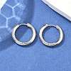 Tarnish Resistant 304 Stainless Steel Huggie Hoop Earrings EJEW-F111-20mm-P-4