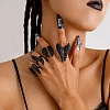 4Pcs 4 Styles Alloy Wing Finger Rings Set for Unisex PW-WG3588A-01-1