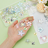   60Pcs 6 Styles Transparent Acrylic Bead Caps MACR-PH0001-79-4