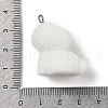 Flocking Resin Cute Puppy Pendants MACR-P043-L03-3