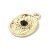 Alloy Black Rhinestone Pendants PALLOY-S188-09G-02-2
