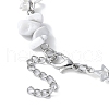 Natural Howlite Chip Link Bracelets BJEW-JB11592-01-4