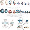 SUPERFINDINGS 12Pcs 6 Style Brass Enamel Pendants KK-FH0002-81-5