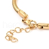Unisex 304 Stainless Steel Round Snake Chain Bracelets BJEW-H541-02C-G-2