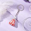 Glass Seed Bead with Acrylic Angel Keychain KEYC-MZ00026-04-2