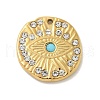 304 Stainless Steel Rhinestone Pendants STAS-I322-48G-1