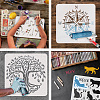 6Pcs 6 Styles MexicanTheme PET Hollow Out Drawing Painting Stencils DIY-WH0394-0070-4