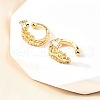 Brass Micro Pave Clear Cubic Zirconia Cuff Earrings EJEW-F370-09G-5