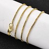 1MM Brass Box Chain Necklaces NJEW-M108-11G-5