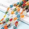 Rhombus Handmade Millefiori Glass Beads LK-R004-48-5