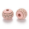 Painted Natural Wood Beads WOOD-N006-02A-03-2
