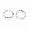 Tarnish Resistant 202 Stainless Steel Huggie Hoop Earrings X-EJEW-F111A-19mm-P-2
