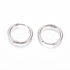 202 Stainless Steel Huggie Hoop Earrings X-EJEW-F111A-19mm-P-2