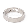 Non-Tarnish 304 Stainless Steel Moon and Star Finger Ring for Women RJEW-A006-02P-2