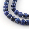 Dyed Natural Sesame Jasper Round Beads Strands X-G-R342-6mm-12-2
