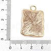 Brass Enamel & Natural Pearl Rectangle with Flower Pendants KK-K351-51G-02-3