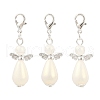 Angel ABS Plastic Imitation Pearl Pendant Decorations HJEW-JM03422-2