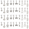 SUNNYCLUE 40Pcs 10 Styles Tibetan Style Alloy Pendant Decorations HJEW-SC0001-68-1