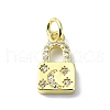 Brass Micro Pave Claer Cubic Zirconia Charms KK-H475-50G-06-1