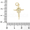 Brass Micro Pave Cubic Zirconia Pendants KK-D357-31G-3